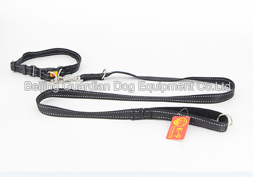 Police Professional Leash for Police with collar, Steel Hook